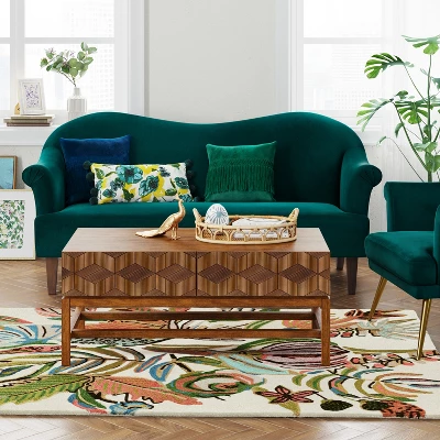 Floral Wool Tufted Area Rug Pink/White - Opalhouse™ - Image 2