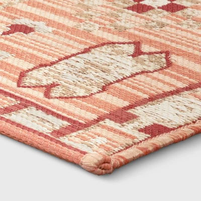 5'x7' Tapestry Rectangular Woven Outdoor Area Rug Red/Pink - Opalhouse⢠- Image 2