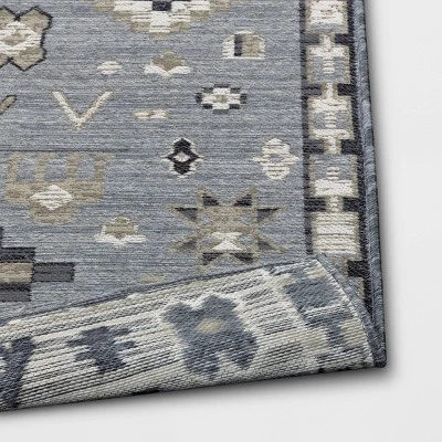 7'x10' Tapestry Rectangular Woven Outdoor Area Rug Gray - Opalhouse™ - Image 3