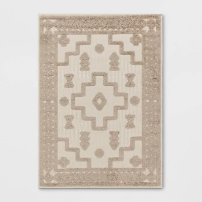 Outdoor Rug Tufted Geo Cream - Opalhouse⢠- Image 4