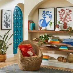 (Set Of 3) 24" X 30" Reductive Floral Framed Wall Canvas - Opalhouse™ Designed With Jungalow™