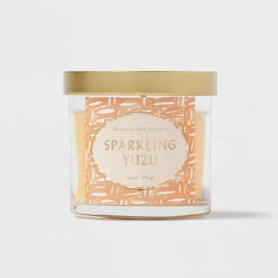 Lidded Glass Jar Candle Sparkling Yuzu - Opalhouse™ - Image 5