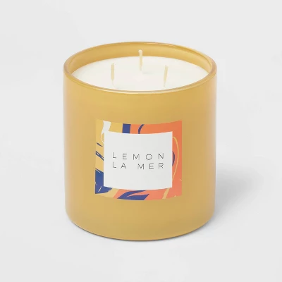 28oz Glass Lemon La Mer Candle Yellow - Opalhouse™ - Image 2