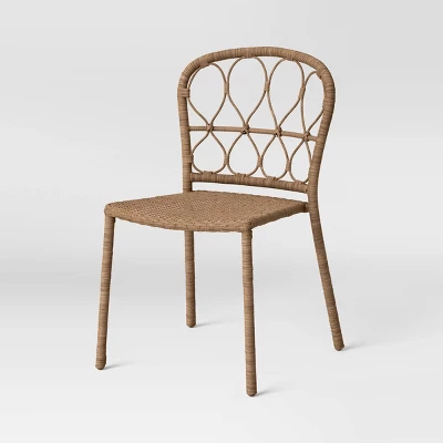 4pc Britanna Wicker Rattan Outdoor Patio Dining Chairs Arm Chairs Brown - Opalhouse⢠- Image 2